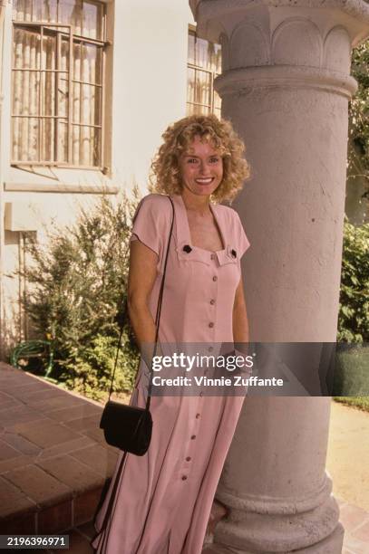 American actress Sharon Farrell attending a press event at the Chateau Marmont hotel in Los Angeles, California, July 21st 1992.