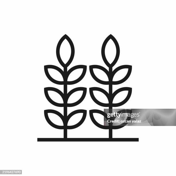 farming and agriculture related line icons set. editable stroke. - haystack icon stock illustrations