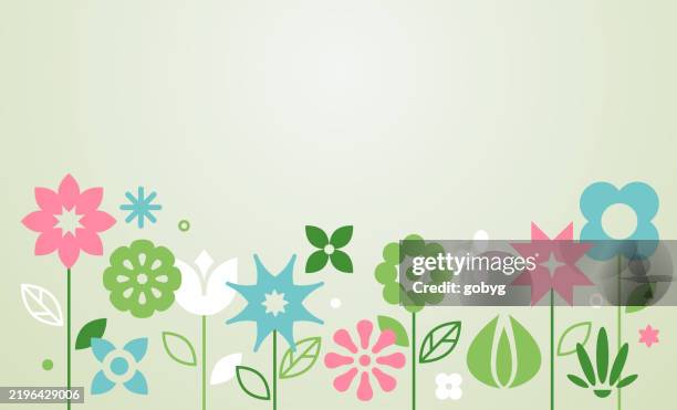 abstract geometric flower background - zen background stock illustrations