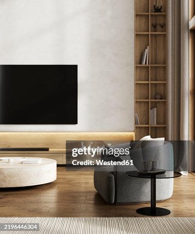 Minimalist Home Interior Design Of Modern Living Room High-Res Vector ...