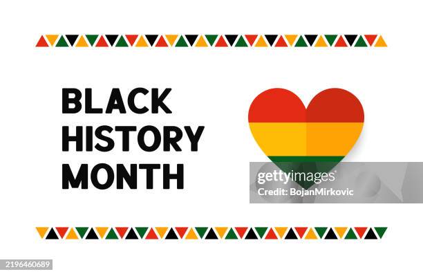 black history month card, background. vector - black history month stock illustrations