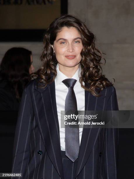 Laetitia Casta attends the Giorgio Armani Privé Haute Couture Spring-Summer 2025 show as part of Paris Fashion Week on January 28, 2025 in Paris,...