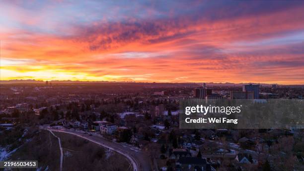 Calgary Fall Sunset 64 Calgary Skyline Sun Stock Photos, High-Res Pictures, and Images ...