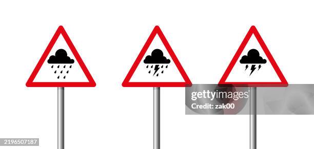 It Is Raining Sign Rain Warning Sign High-Res Vector Graphic - Getty Images