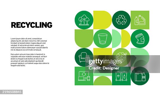 Recycling Related Vector Illustration. Garbage, Compost, Zero Waste, Paper, Plastic, Electronic Waste, Ecology Recycling Related Vector Illustration. Garbage, Compost, Zero Waste, Paper, Plastic, Electronic Waste, Ecology
