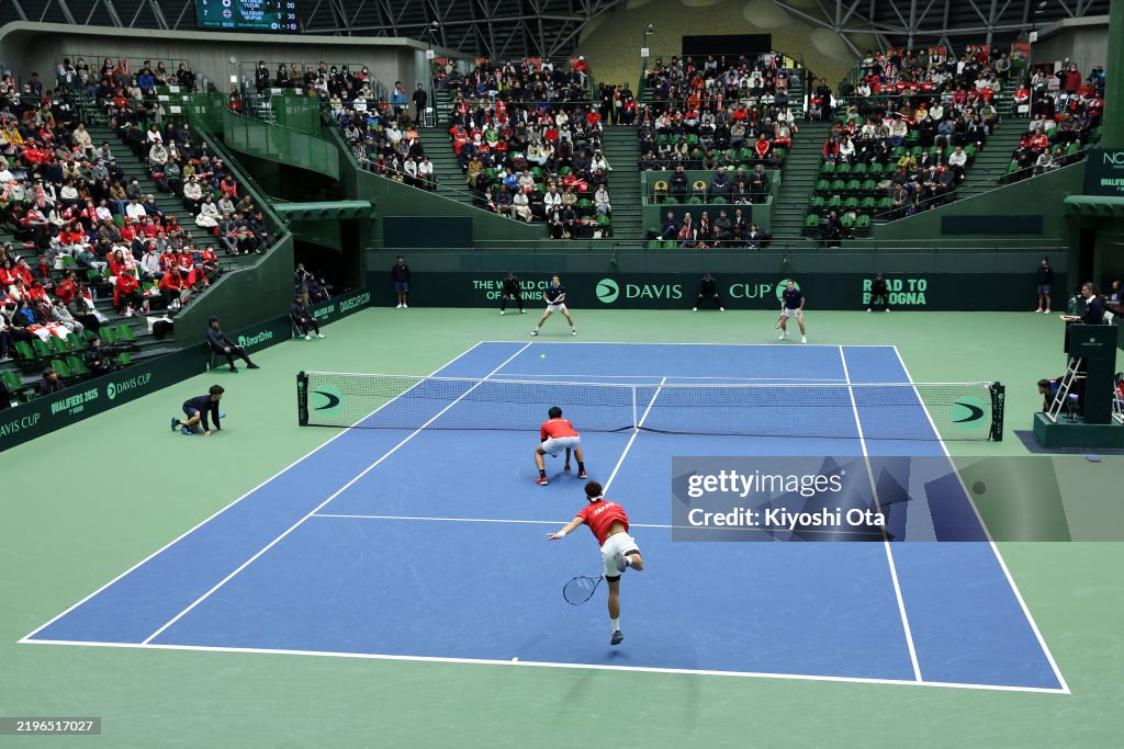 Japan v Great Britain - 2025 Davis Cup Qualifiers First Round: Day 2