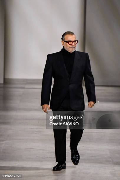 Fashion designer Georges Chakra walks the runway during the Georges Chakra Haute Couture Spring/Summer 2025 fashion show as part of the Paris Haute...