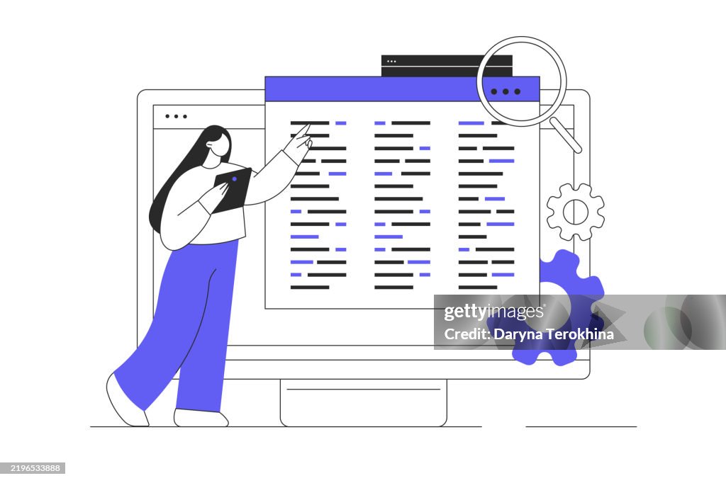 Backend Development Coding And Programming Web Developer Creating ...