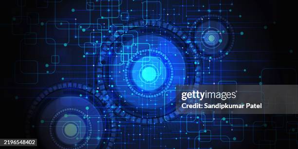 abstract technology telecoms innovation concept background - new computer system stock illustrations