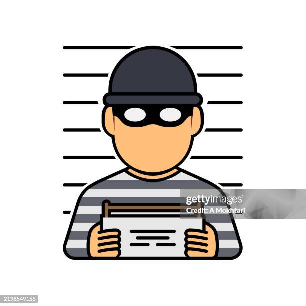 prisoner icon. - prisoner stock illustrations
