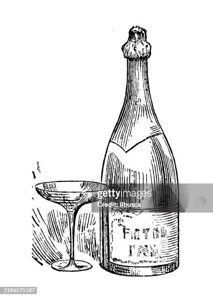 champagne - wine tasting stock illustrations