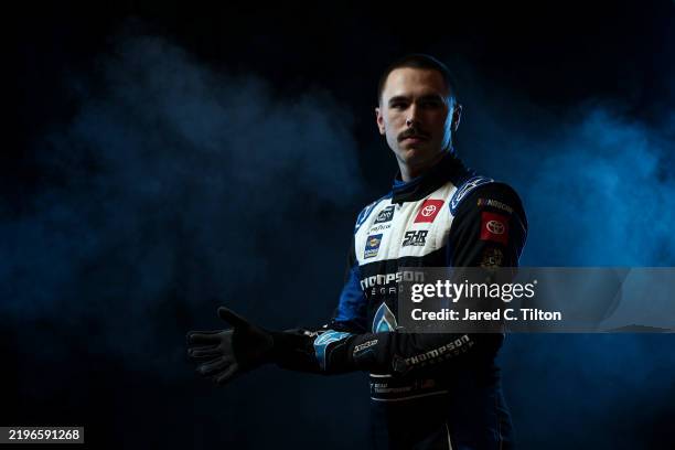 Dean Thomas Racing Dean Thompson poses for a photo during NASCAR Production Days at ...