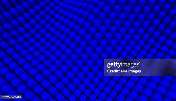 abstract blue geometric pattern with depth - marcador de profundidad fotografías e imágenes de stock