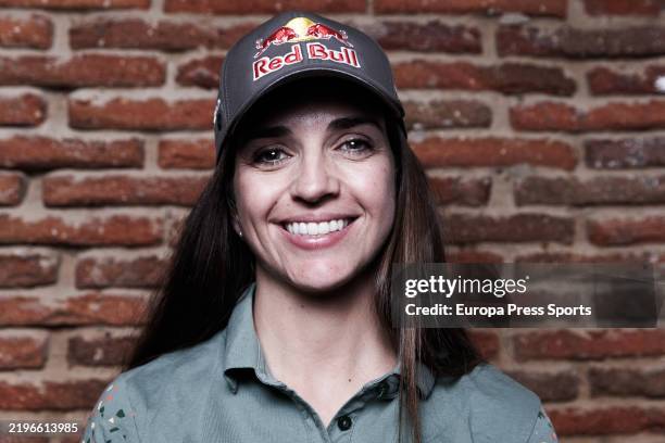 Cristina Gutierrez, Dacia Sandriders Dakar rally driver, attends an interview for Europa Press on January 29 in Madrid, Spain.