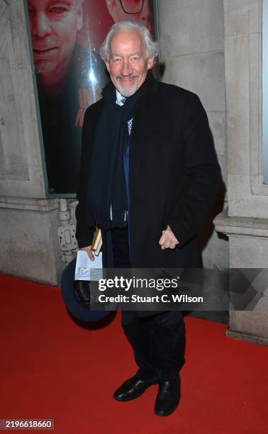 Simon Callow attends the "Inside No.9 Stage / Fright" West End Opening at the Wyndhams Theatre on January 29, 2025 in London, England.