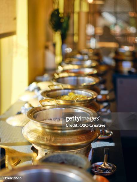 indian restaurant buffet - indian buffet stock pictures, royalty-free photos & images