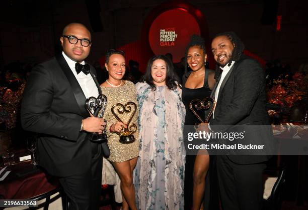 Bernard James, Monica Williams, Dana Roberts, Jamila Wright, Alfonso "Ali" Wright at the Fourth Annual Fifteen Percent Pledge Gala held at Paramount...