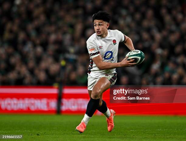 Dublin , Ireland - 1 February 2025; Marcus Smith of England during the Guinness Six Nations Rugby Championship match between Ireland and England at...