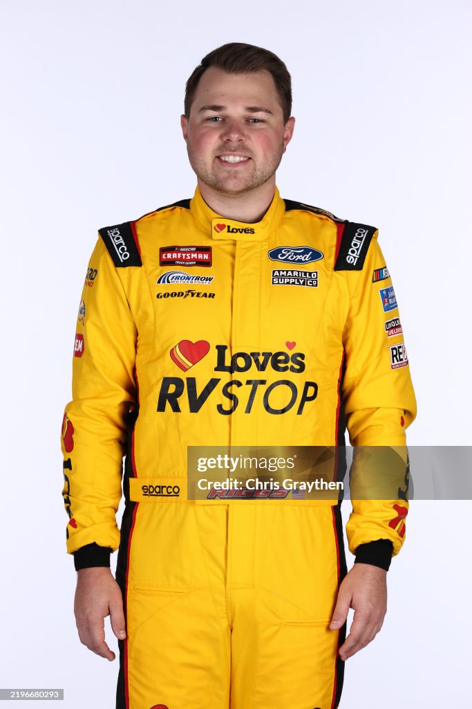 Jojo Riggs Layne Riggs poses for a photo during NASCAR Production days at the ...