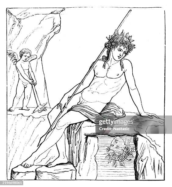 narcissus - mythology stock illustrations