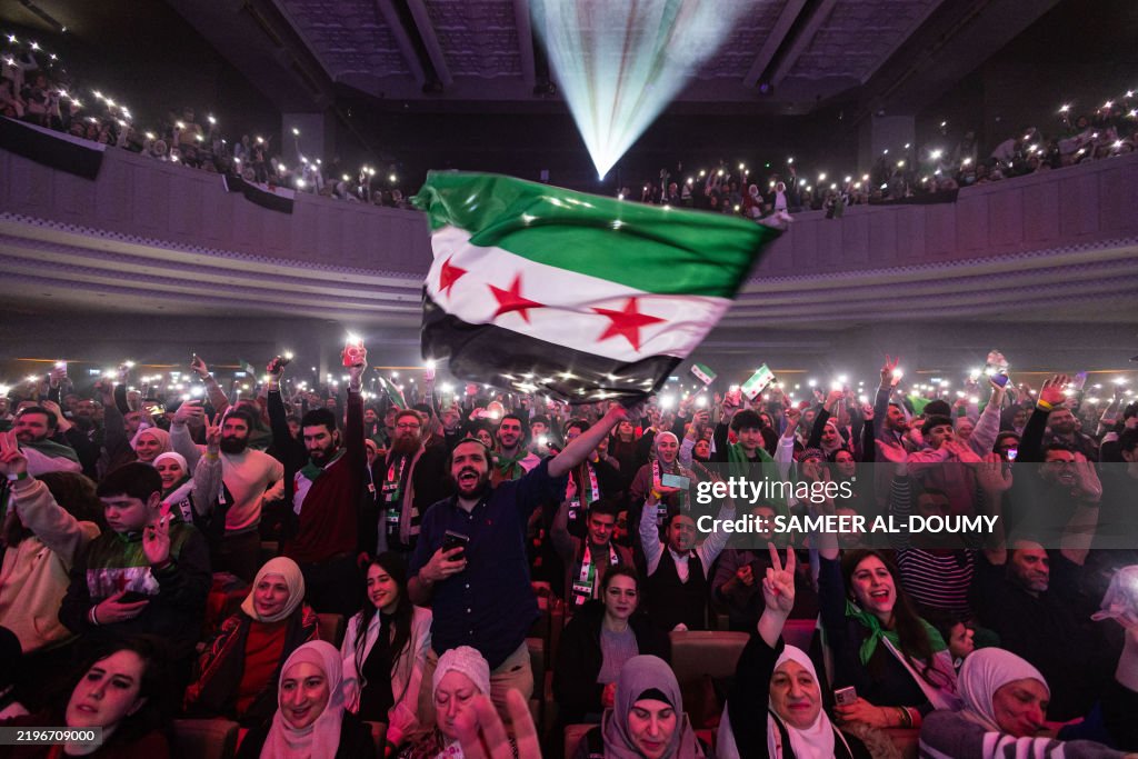 Syria Ruling Party People attend an evening party to celebrate the fall of Assad's... News ...