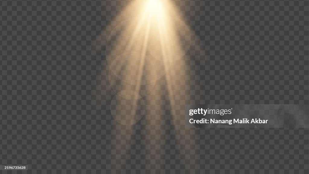 Orangefarbenes Licht mit transparentem Hintergrund