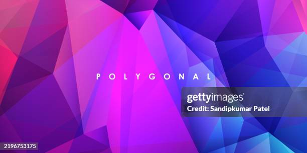 colorful polygonal abstract background - triangle abstract background stock illustrations