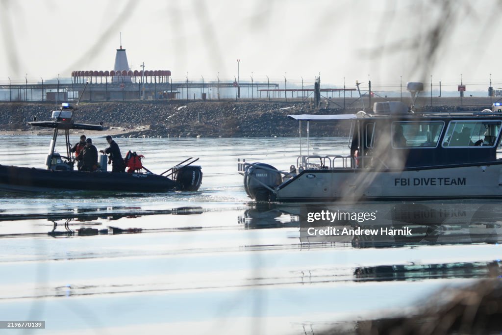 Emergency Crews Respond To Aircraft Crash Near Reagan National Airport