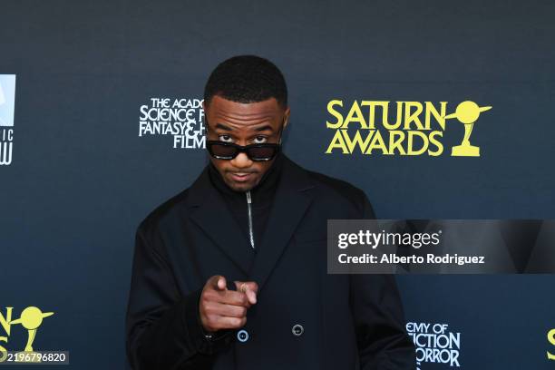 Jessie T. Usher at The 52nd Annual Saturn Awards at The Hilton Universal City Hotel on February 02, 2025 in Los Angeles, California.