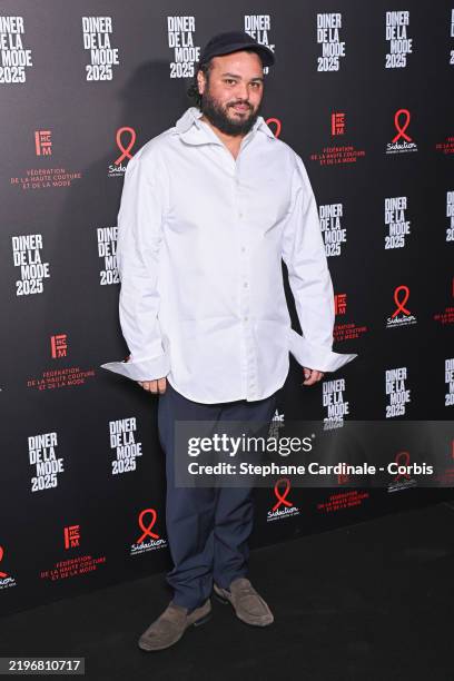 Duran Lantink attends the 22nd "Diner De La Mode" to Benefit Sidaction as part of Paris Fashion Week at Pavillon Vendome on January 30, 2025 in...