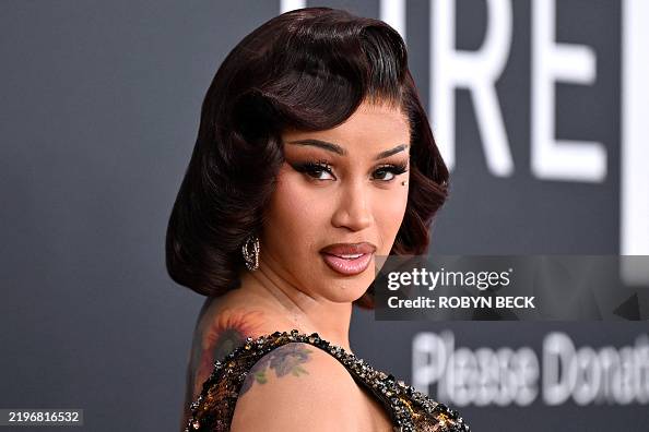 TOPSHOT - US rapper Cardi B arrives for the 67th Annual Grammy Awards ...