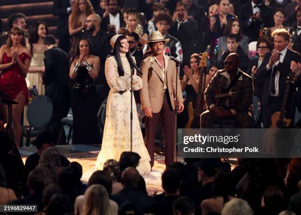 Lady Gaga, Bruno Mars at the 67th GRAMMY Awards held at the Crypto.com Arena on February 2, 2025 in Los Angeles, California.