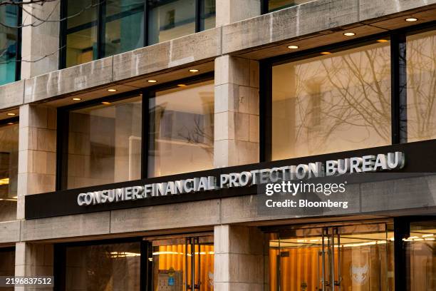 The US Consumer Financial Protection Bureau headquarters in Washington, DC, US, on Sunday, Feb. 2, 2025. The federal bureau has been a political...