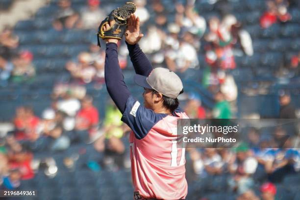Isaki Nimomiya during the game between Japan and Puerto Rico as part of the Serie Del Caribe 2025 at Estadio El Nido De Los Aguila on February 2,...