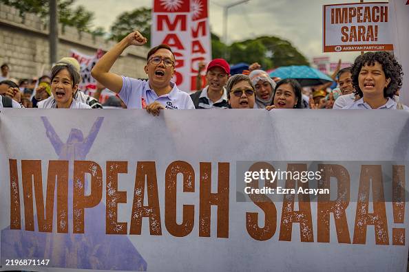 Protestors Demand Impeachment Of Sara Duterte Protestors Demand Impeachment Of Sara Duterte
