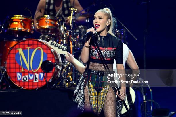 Gwen Stefani of No Doubt performs onstage during the FIREAID Benefit Concert for California Fire Relief at The Kia Forum on January 30, 2025 in...