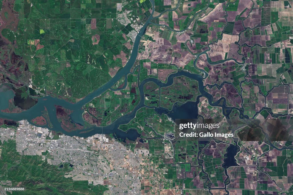 Satellite Imagery Of The Sacramento-San Joaquin Delta In California