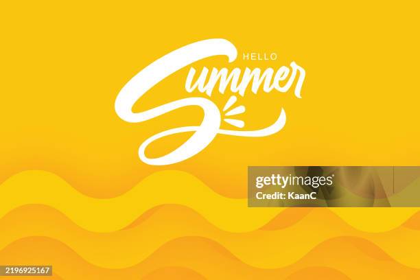 lettering composition of summer vacation. summer lettering on abstract background. stock illustration - aura stock illustrations