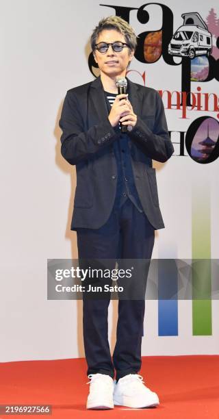 Comedian Atsushi Tamura attends the award ceremony for Japan Camping Car Show 2025 Award Ceremony at Makuhari Messe on January 31, 2025 in Chiba,...