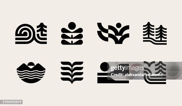 natur-symbole - fluss stock-grafiken, -clipart, -cartoons und -symbole