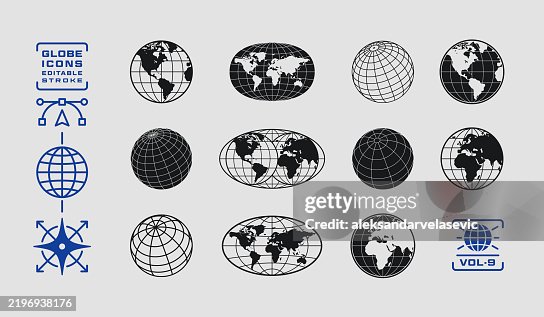Globe Icons Design Elements Globe Icons Design Elements