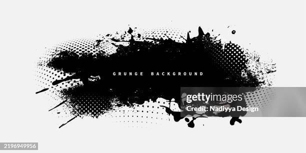 black paint splash on white background. urban street painting. vector illustration - acrylic painting stock illustrations