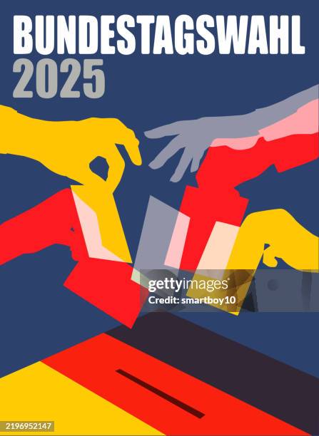 federal elections in germany (bundestagswahl 2025) - elections stock illustrations