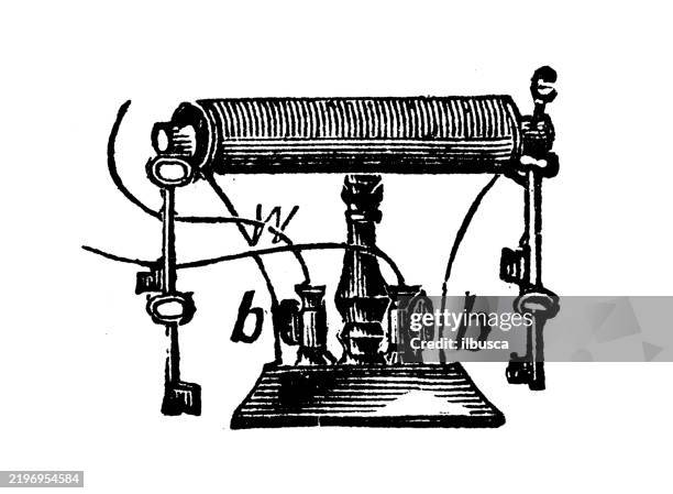 electromagnet - electromagnetic induction stock illustrations