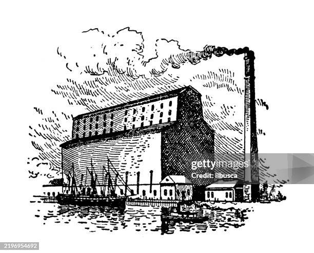 grain elevator - grain elevator stock illustrations
