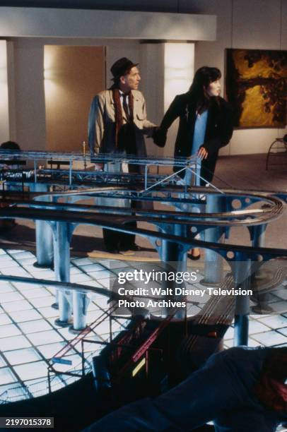 Vancouver, Canada George Segal, Maggie Han appearing in the ABC tv series 'Murphy's Law', episode 'The Room Above the Indian Grocery'.