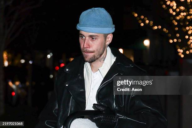 Justin Bieber is seen on The Upper East Side on January 31, 2025 in New York City.