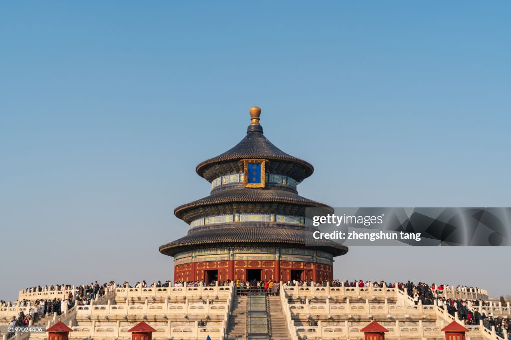 The Temple of Heaven in Beijing with Visitors