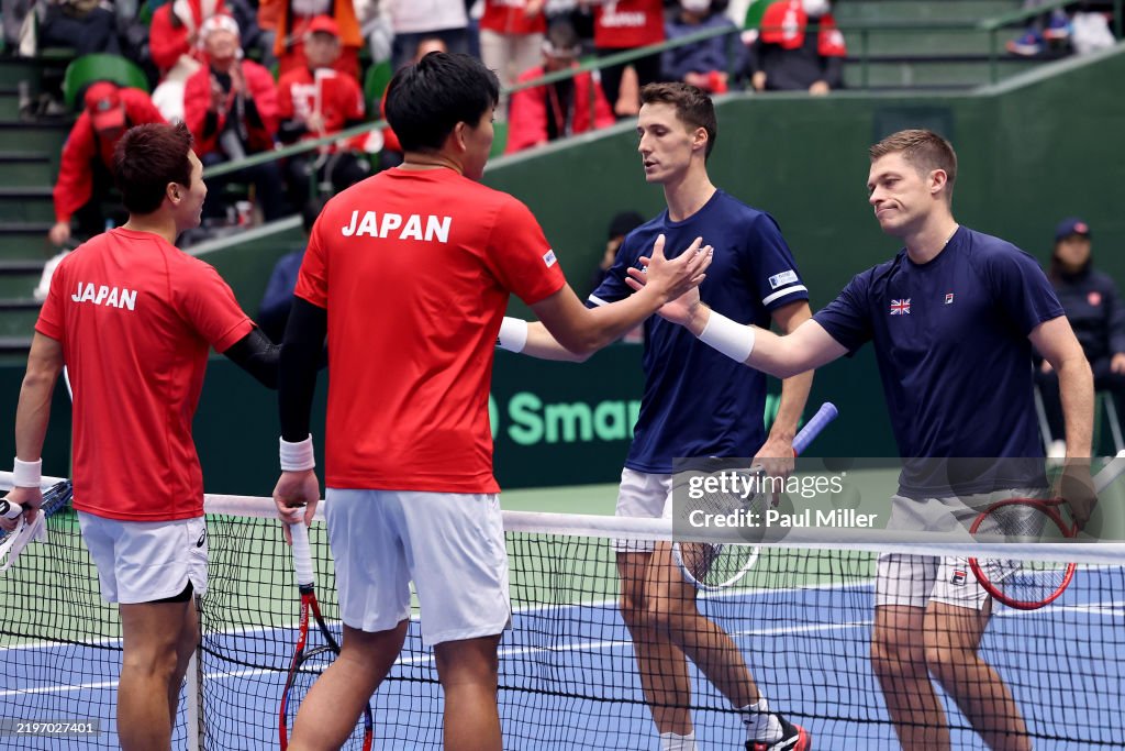 Japan v Great Britain - 2025 Davis Cup Qualifiers First Round: Day 2