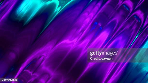 abstract neon light streaks in purple and blue. a vibrant abstract digital design with flowing neon purple and blue streaks, creating a futuristic and energetic atmosphere. perfect for backgrounds and modern aesthetics. - saturated color stock pictures, royalty-free photos & images